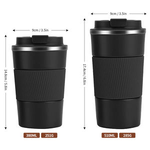 ספל קפה חדש עם דופן כפולה, בקבוק מים מבודד בוואקום, נירוסטה, עם מכסה LED, כוס טרמית לנסיעות וקמפינג - Product Image 6