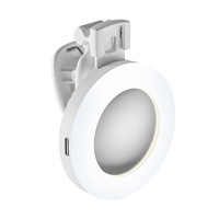 Lampe de remplissage pour téléphone portable à clipser, portable, pour embellir, température de couleur réglable, lampe de beauté pour selfie avec miroir