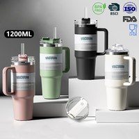 Nouvelle Gourde Isotherme en Acier Inoxydable 2025 Personnalisable, Type Stanley 40Oz Avec Poignée – Tasse de Voyage Chic