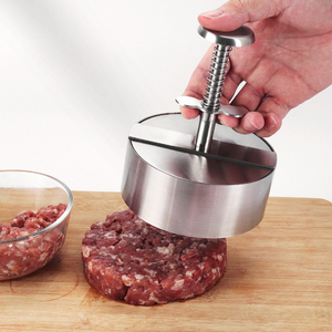 Juego de prensas para hamburguesas de acero inoxidable, 5 tamaños ajustables, moldeador de carne ecológico, herramientas para carne, para hamburguesas perfectas - Product Image 3