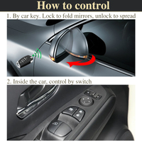 Kit de rétroviseurs latéraux pliables pour Nissan Kicks P15 2016-2023, moteur de rétroviseur pliable, rétroviseur électrique pliable