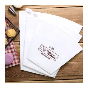 Non-stick Coating 100% Safe 14inch Cotton Pastry Icing Bag Reusable Canvas Piping Bags Baking Cookie Cake Decorating Bags