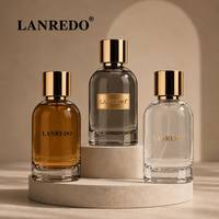 Flacon de parfum cylindrique en verre à base lourde et personnalisée, 30ml 50ml 100ml, avec bouchon magnétique et sertissage de niche