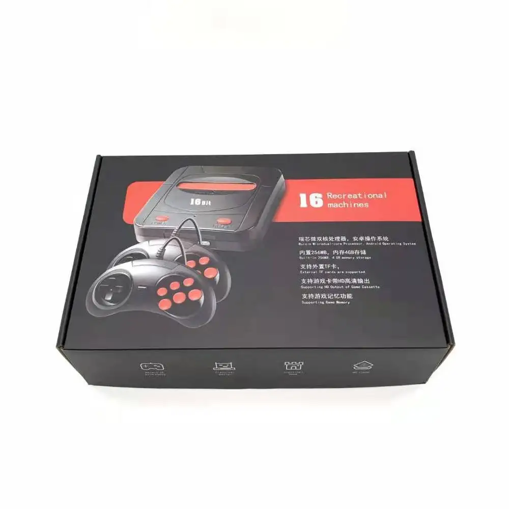 घर गेम कंसोल HD उपलब्ध मूल 16-बिट काले कार्ड दूसरे-पीढ़ी Sega गेम कंसोल सबसे अच्छा उपहार खेलने दोस्तों के साथ