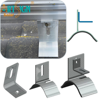 Support de fixation pour panneau solaire en aluminium, crochet de toit OEM, système de montage solaire, structure de support pour panneau solaire sur toit en tuiles