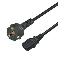 Câble d'alimentation SIPU 1,5 m/1,8 m certifié UE en cuivre CCA et matériau PC pour ordinateur portable et de bureau, prise mâle C14 vers femelle AC IEC, usage domestique