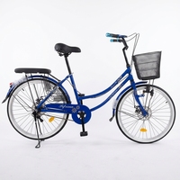 VTT Nouveau Design 24 pouces 21 Vitesses Cadre en Acier Frein à Disque Fourche et Jantes en Alliage d'Aluminium Pédales Ordinaires Vélo de Montagne pour Hommes