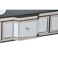 Meuble TV avec miroir en MDF Dimensions 112x45x50cm Finition argent