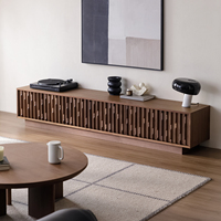 Mueble de TV de Madera Maciza Estilo Nórdico, Moderno y Minimalista, Venta Directa de Fábrica, Mueble de TV de Madera Maciza Estilo Vintage