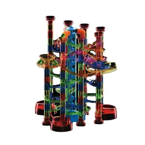 DIY STEM TOYS Marble Run 325 Piece Building Set With Track And Lift Motorized Elevator Marbles Bulk Glow Marbles