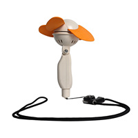 Ventilateur de cou portable rechargeable 800 mAh, 3 vitesses, rotatif et puissant, avec câble de charge pour utilisation en voiture