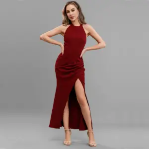 YUNNES – robe de soirée dos nu pour femme, moulante, décontractée, Sexy
