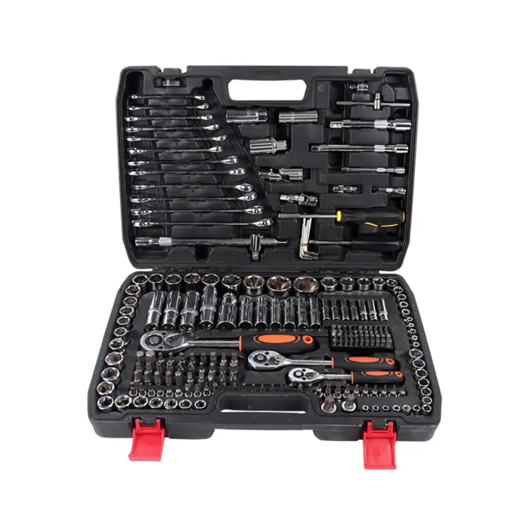Kit de herramientas de reparación manual de alta resistencia, llave de tubo de 216 "y 1/4", caja de herramientas de reparación de automóviles, 1/2 Uds.