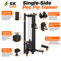 Station de musculation à poulie simple SK-K18 avec pile de poids, équipement de gym, vente directe d'usine en gros