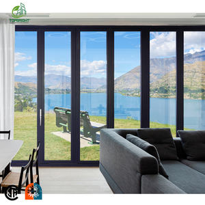 أبواب زجاجية منزلقة قابلة للطي من توببرايت، حديثة ومقاومة للأعاصير، للفناء الخارجي، بإطار من الألومنيوم، مقاومة للماء وعازلة للصوت - Product Image 6