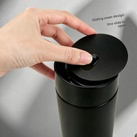 Nouvelle Tasse Isotherme en Acier Inoxydable 304 de 450 ml, Bouteille d'Eau Portable à Double Paroi Sous Vide avec Couvercle Coulissant, Vente en Gros Transfrontalière