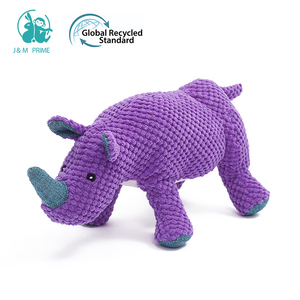Fabricant en gros de jouets pour chiens en peluche indestructibles, qui couinent et résistent à la mastication, en forme de rhinocéros - Product Image 5