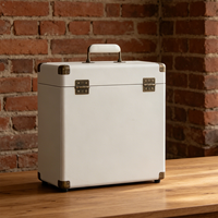 Luxuriöse Vinyl-Schallplatten Aufbewahrungsbox 7/10/12 Zoll Organizer für Wertvolle Schallplatten Fasst 30 Alben Aufbewahrung und Schutz