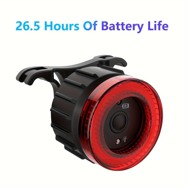 Waterproof LED Bicycle Taillight with Smart Auto Brake Sensing USB Rechargeable Easy Seatpost Mounting Cycling Rear Light