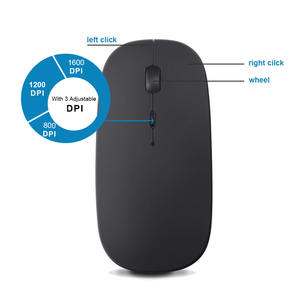 Ratón óptico inalámbrico para <span class=keywords><strong>iPhone</strong></span>, iPad, <span class=keywords><strong>Macbook</strong></span>, funciona con batería AAA, 2,4 Ghz, silencioso, bluetooth, muestra gratis - Product Image 4