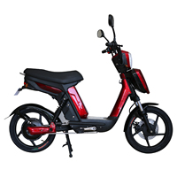 Moped électrique EEC 350W 48V 12Ah avec batterie au plomb amovible, autonomie 45 km, vitesse 25 km/h, roue de 18 pouces, frein à disque hydraulique, écran LCD intelligent, COC