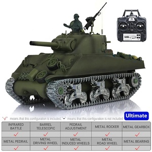 Heng Dài 3898-1 Mỹ M4a3 Sherman 1/16 2.4G Hồng Ngoại Trận BB Airsoft Khói Đèn Âm Thanh Thép Kim Loại Crawler RC Xe Tăng Mô Hình Đồ Chơi - Product Image 5