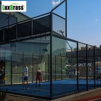 Pista de Pádel Panorámica Clásica en Oferta, Estructura de Acero Galvanizado, Pista de Pádel Comercial para Exteriores