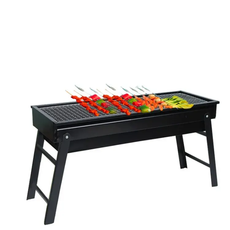 I più venduti Amazons outdoor pieghevole BBQ campeggio barbecue grill barbecue grill barbecue portatile tipo di cassetto griglia a carbone