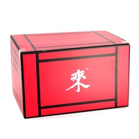 Boîte d'expédition en carton ondulé personnalisée pour viande avec rabats entièrement superposés, bandes adhésives doubles, conception réutilisable pour l'emballage de livraison de viande