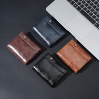 Portefeuille court minimaliste en PU pour homme Baellerry, prix de gros, élégant, multi-cartes, à fermeture ouverte