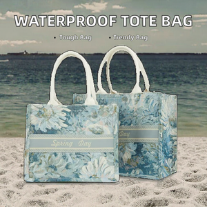 Custom <b>Canvas</b> <b>Tote</b> Bag Reusable Eco Friendly Shopping Shoulder Bag with Long Handles for Grocery Retail and Promotion - Product Image 2