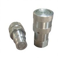 ISO16028 hydraulique 3/4, connecteur de tuyau de tuyau à face plate galvanisé de 1/2 pouces NPT raccord rapide en acier galvanisé en acier inoxydable