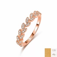 Bague d'éternité en argent sterling S925 avec branche d'olivier et moissanite pour femme