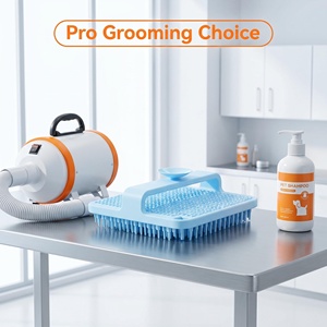 Square Hollow Silicone Pet Grooming <b>Brush</b> Soft Dense <b>Bristles</b> Anti Slip Handle Bath Deshedding Massage <b>Brush</b> With Suction Cup - Product Image 3