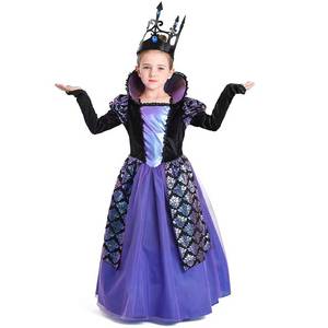 Costume de sorcière MS Cosplay, robe de princesse médiévale pour filles, robe de cour violette, costumes d'Halloween pour enfants - Product Image 3