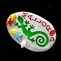 Aimant de réfrigérateur en résine peint à la main souvenir touristique du maroc avec logo personnalisé en gros