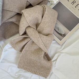 OEMカスタムロゴニットスカーフショールカシミアプレーンウィンタースーパーソフトウォームニットスカーフ - Product Image 4