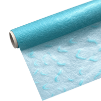Papier d'emballage Washi Yumewaraku Japon avec impression de logo, motif d'ondulation d'eau, fleurs uniques, rouleau de 940x640mm, luxe P5