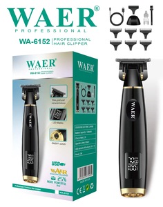 Recortadora de Pelo Profesional WAER - 3 Velocidades Ajustables para Recortar el Cabello y la Barba con Base, Herramienta de Barbería Inalámbrica Portátil - Product Image 1