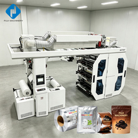 Machine d'impression de sacs en plastique, imprimante flexo pour sacs en plastique, impression automatique sans arrêt, sans arbre, servomoteur, empilage multicolore