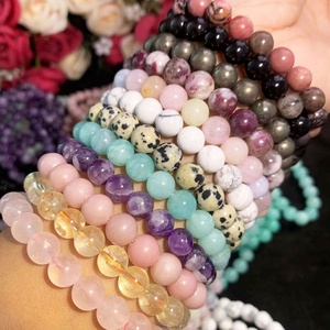 Braccialetti di Cristallo Colorati da 8mm, Economici, con Ametista, Reiki, Materiali Diversi, Bracciali di Gemme alla Moda per Donne - Product Image 3