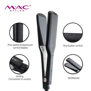 Plancha <span class=keywords><strong>de</strong></span> <span class=keywords><strong>Pelo</strong></span> Profesional Iónica MAC Best con Placas <span class=keywords><strong>de</strong></span> Titanio, Pantalla LED y Control <span class=keywords><strong>de</strong></span> Temperatura para Salón y Uso en Autocaravanas - Product Image 2