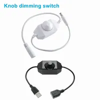 Prise USB DC avec bouton et variateur tactile 0~100% en ABS, garantie 2 ans, pour bande lumineuse LED COB SMD DC5V/12V/24V et veilleuse