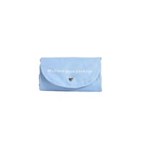 Pasokan Langsung Pabrik Tas Belanja Lipat Portabel Model Terbaru dengan Kancing Tekan, Dompet Ramah Lingkungan dari Bahan Polyester Oxford