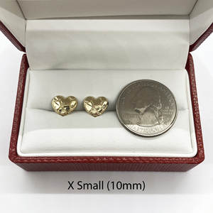 Anting Tusuk Desain Nugget Hati Berlapis Emas 14k Gaya Hip Hop Duyizhao untuk Wanita dan Remaja Putri - Product Image 4