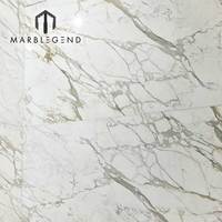 Luxe nature blanc marbre pierre panneau mural calacatta or marbre carrelage sols pour villa