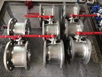 Vanne à boisseau sphérique fixe en acier inoxydable FURUI, type à bride verrouillable, DN10-DN100 PN16, Gasoval, bride TS, SS304/316, commande manuelle, OEM