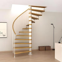 Escalier en spirale en fer forgé avec garde-corps en verre, haute résistance, antirouille, en acier galvanisé, escaliers préfabriqués pour intérieur et extérieur
