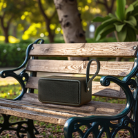 Haut-parleur Bluetooth 5.0 portable à basses profondes, sortie 12W, longue autonomie de la batterie, compagnon audio sans fil multi-mode pour l'extérieur