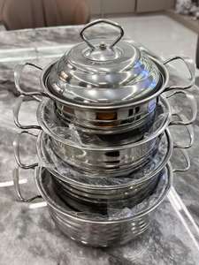 16-22cm RVS ronde soepkookpottenset, kookpotten met deksel. - Product Image 2